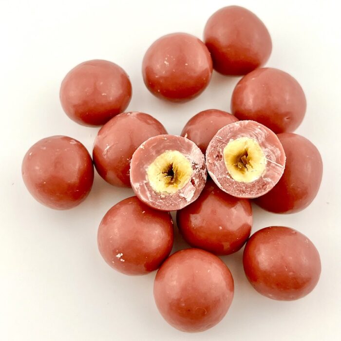 Haselnüsse in Rubyschokolade – Bild 2