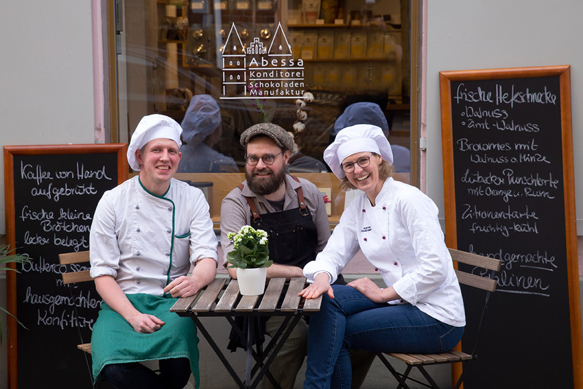 Das Team der Konditorei Abessa in Lübeck Das Team der Konditorei Abessa in Lübeck